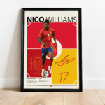 Nico Williams Poster – Spain Football Player JPEG Wall Art - Image 3