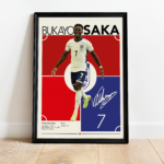 Bukayo Saka Poster – England Football Player JPEG Wall Art - Image 3