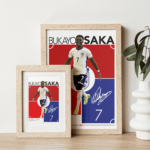 Bukayo Saka Poster – England Football Player JPEG Wall Art - Image 2