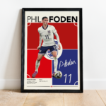 Phill Foden Poster - England Football Player JPEG Wall Art - Image 3