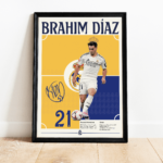 Brahim Diaz Poster – Real Madrid Football Player JPEG Wall Art - Image 3