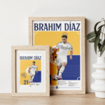Brahim Diaz Poster – Real Madrid Football Player JPEG Wall Art - Image 2