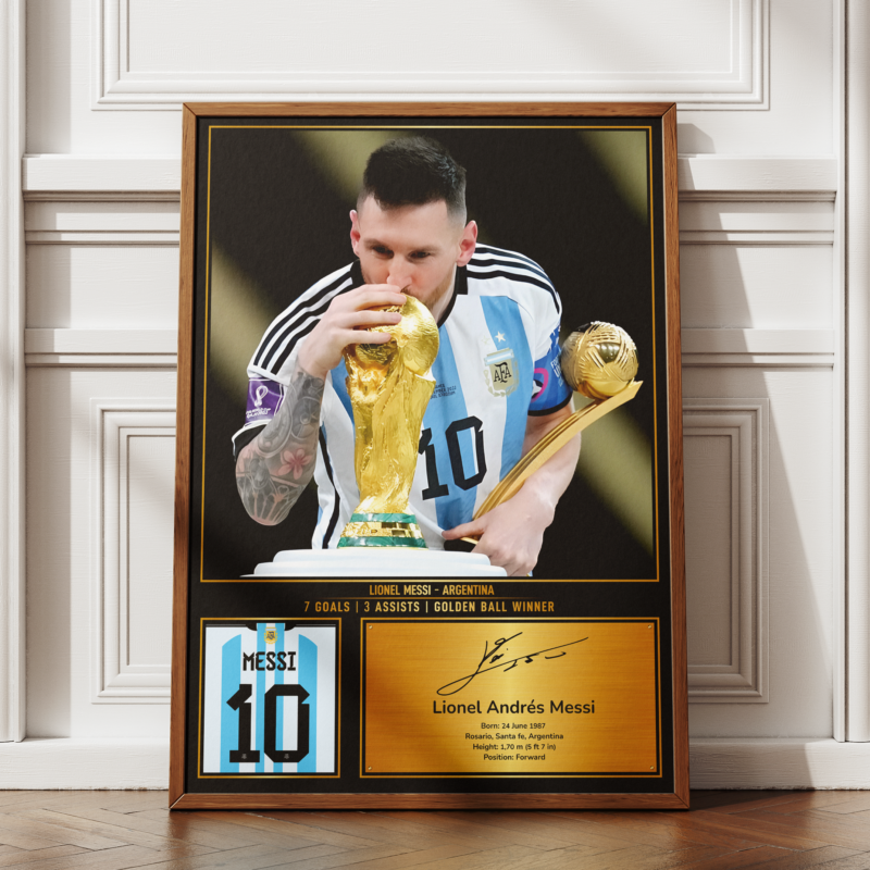 Messi inspirational Vertical Wall Art – Football Player GOAT Poster JPEG Wall Art