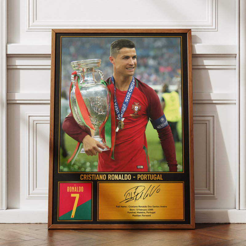 Ronaldo inspirational Vertical Wall Art – Football Player GOAT Poster JPEG Wall Art