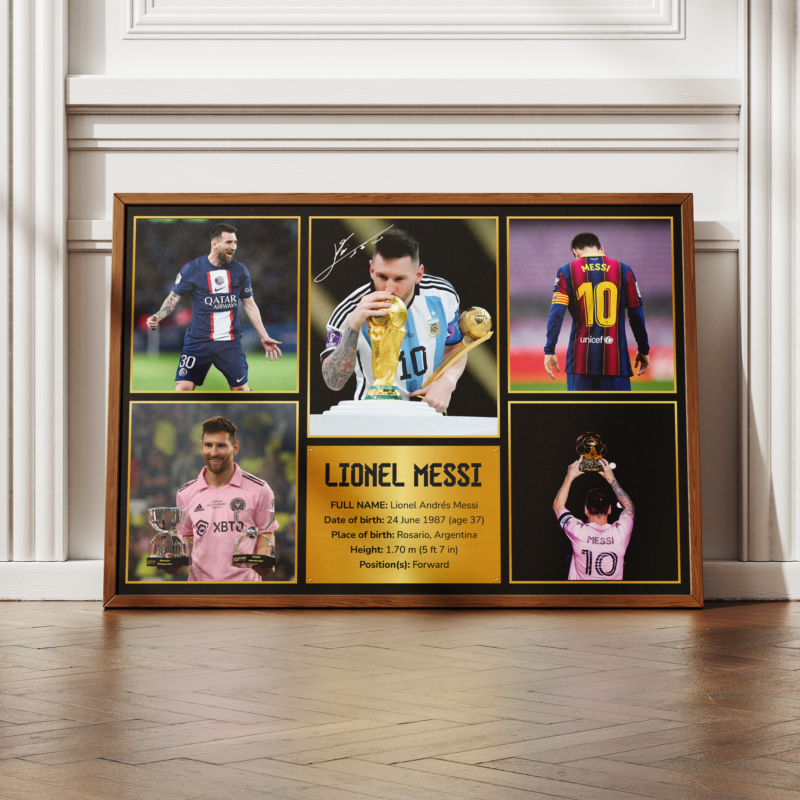 Messi inspirational Horizontal Wall Art – Football Player GOAT Poster JPEG Wall Art