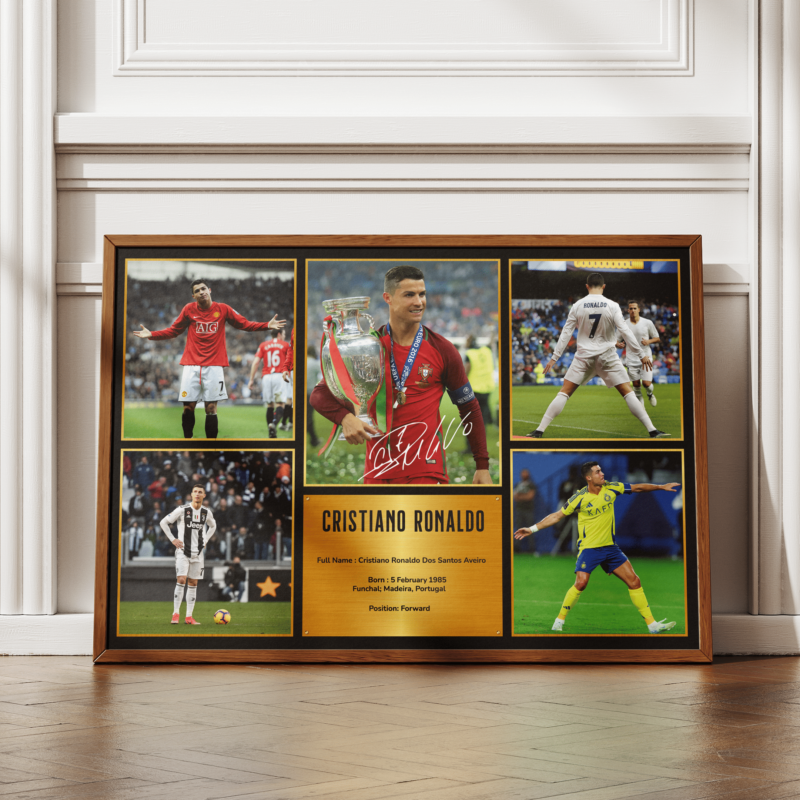 Ronaldo inspirational Horizontal Wall Art – Football Player GOAT Poster JPEG Wall Art